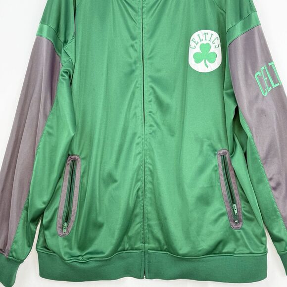 Majestic Men’s NBA Track Jacket Big & Tall 3X Full Zip Green - Picture 13 of 16